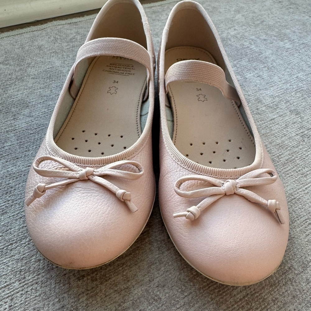 Geox leather ballerina flats for girl in light pink. Size 3 - Picture 4 of 4